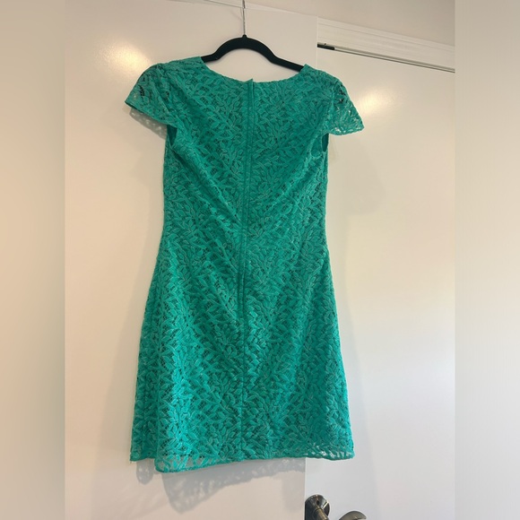 LILLY PULITZER seafoam green Jungle Lace short sleeve Erica shift dress S - Picture 7 of 10